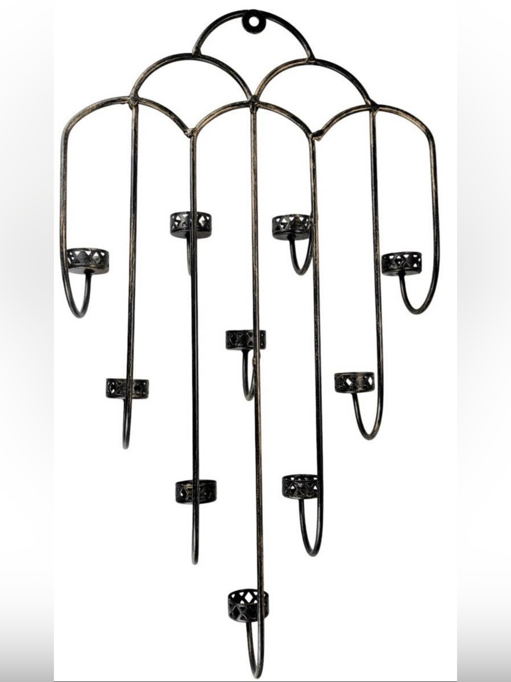 Vintage • PartyLite Impressario wrought iron tea light candelabra wall hanging